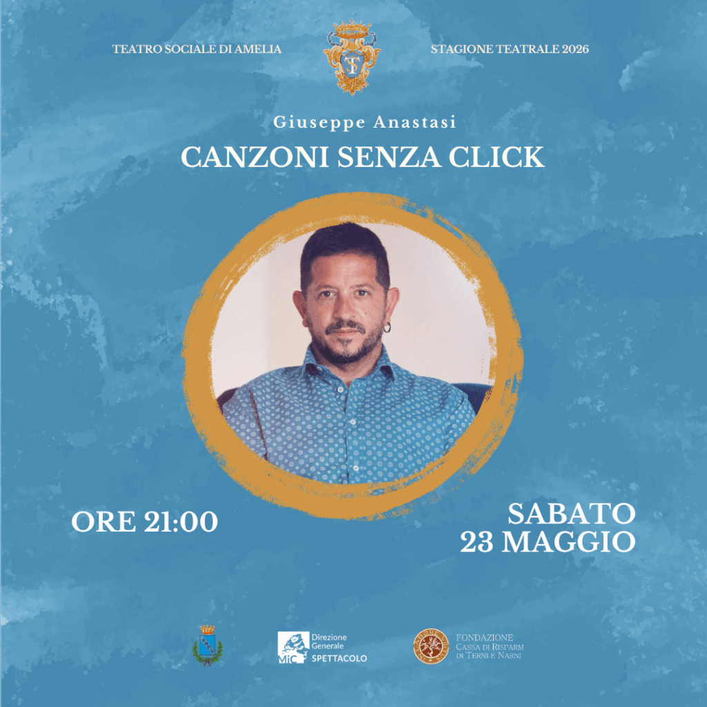 Teatro Sociale di Amelia - Locandina Evento Sabato 23 Maggio 2026
