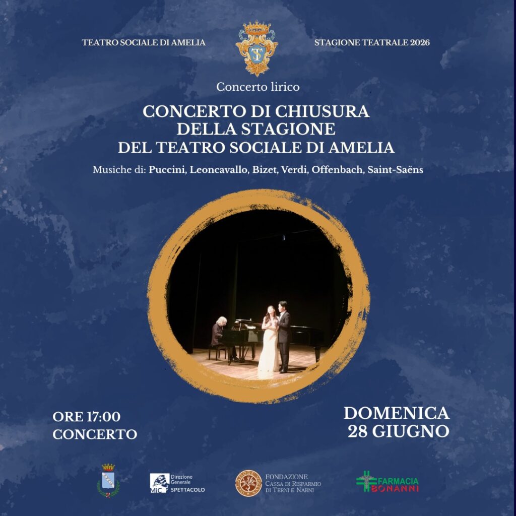 Teatro Sociale di Amelia - Locandina Evento Domenica 28 Giugno 2026